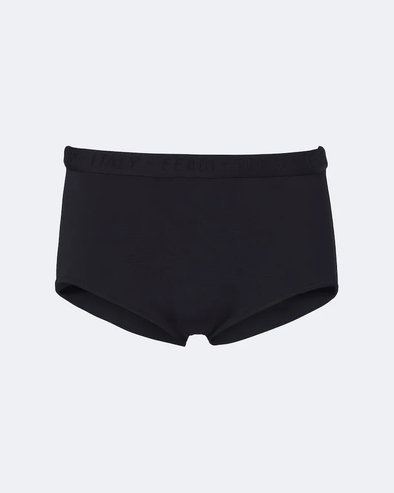 Fendi Micro shorts in maglia con logo Nero