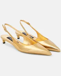 Dolce & Gabbana Pumps slingback in vernice metallizzata Oro