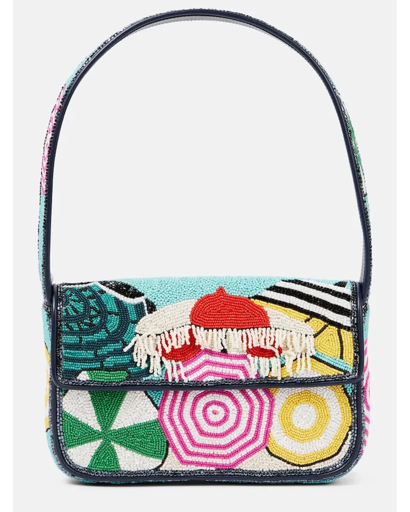 STAUD Borsa a spalla Tommy con perline Multicolore