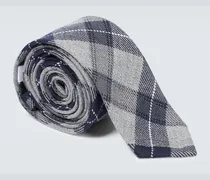 Cravatta in maglia di lana a quadri