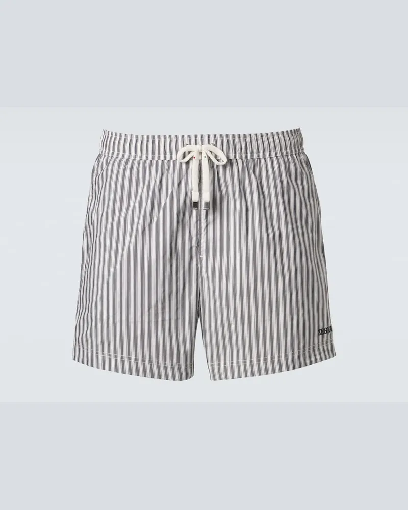 Ermenegildo Zegna Costume da bagno a righe Blu