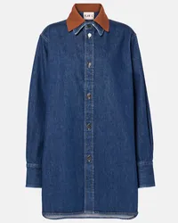 PLAN C Camicia di jeans Blu