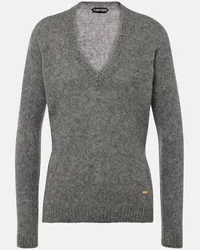 Tom Ford Pullover in cashmere e seta Grigio