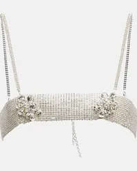 Magda Butrym Bralettes Bandeau con cristalli Argento