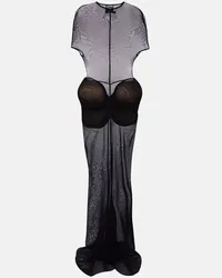 Jean Paul Gaultier x Shayne Oliver - Abito lungo in tulle Nero