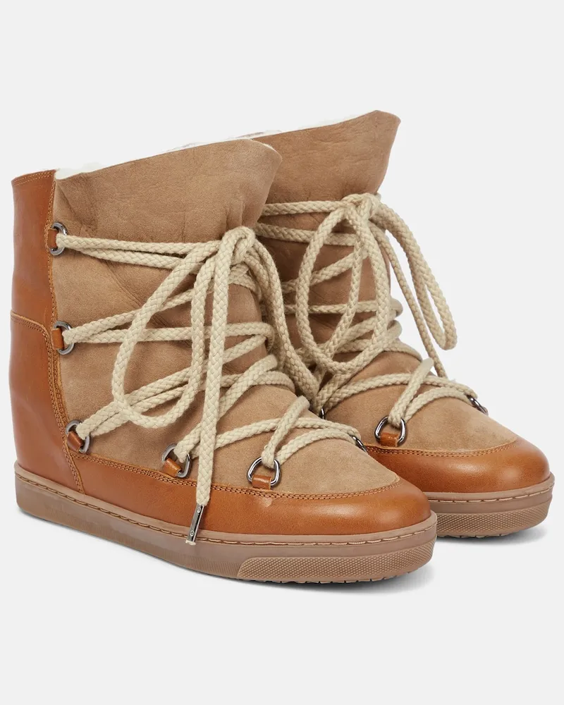 Isabel Marant Stivaletti Nowles in suede Beige
