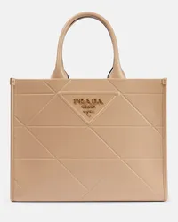 Prada Borsa Symbole Medium in pelle Beige