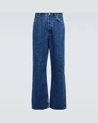 Dries van Noten Jeans a gamba larga Blu