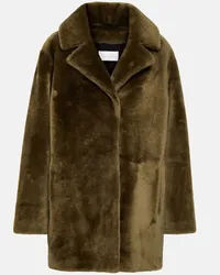 Yves Salomon Cappotto in shearling Verde