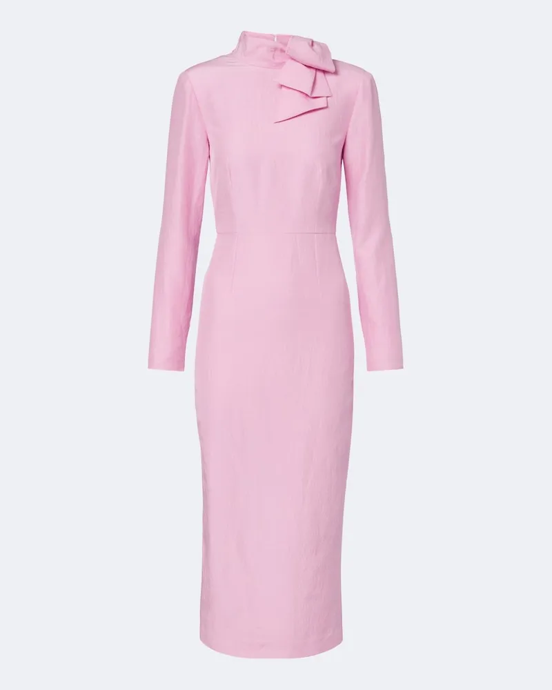 Roland Mouret Abito da cocktail in jacquard con fiocco Rosa