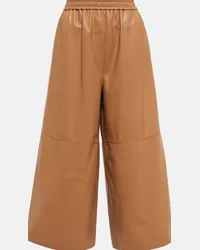 Loewe Pantaloni in pelle Beige