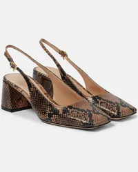 Gianvito Rossi Pumps slingback Borneo in pelle Marrone