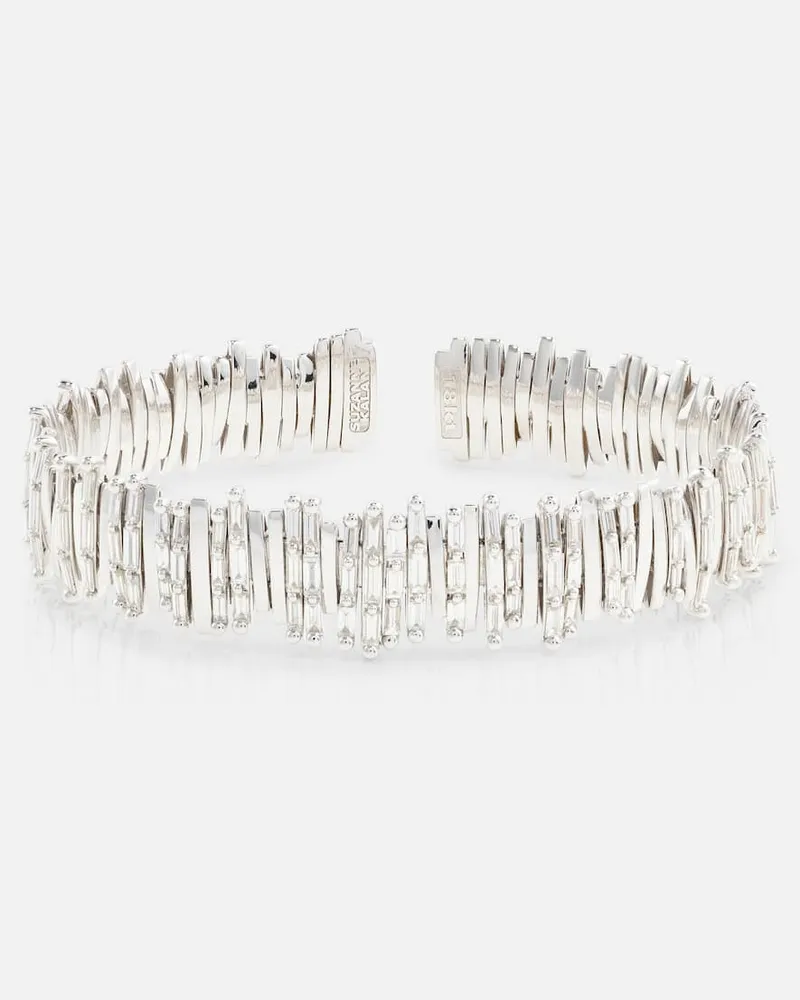 Suzanne Kalan Bracciale in oro bianco 18kt con diamanti Metallizzato