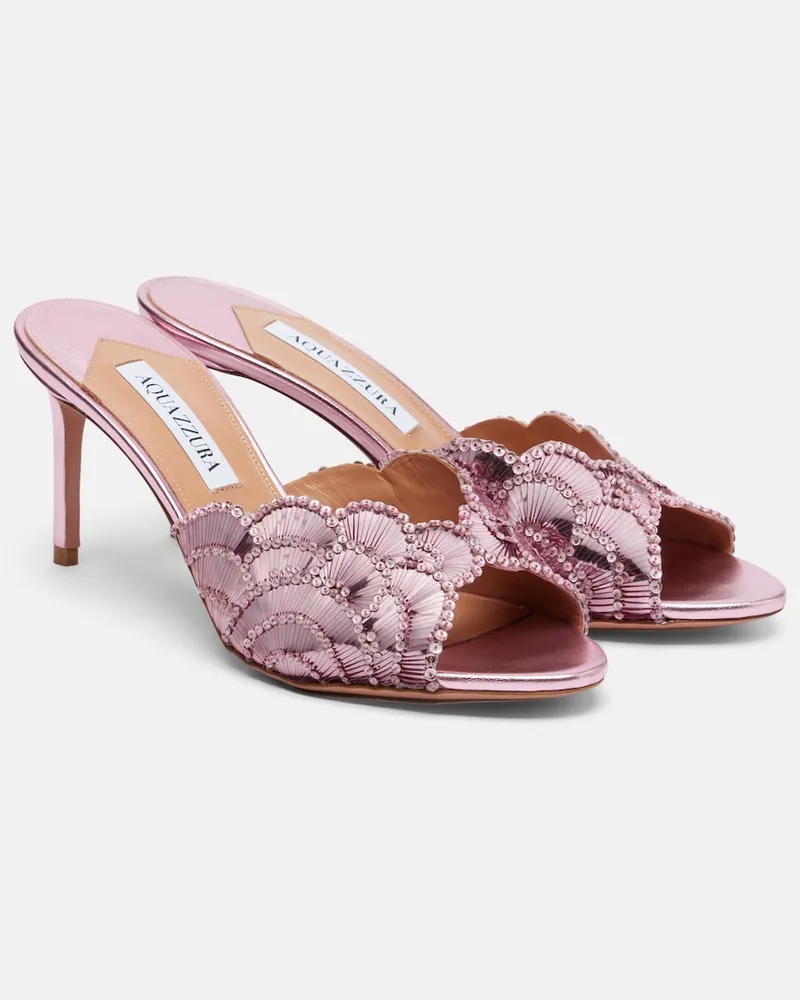 Aquazzura Mules Ce Soir con paillettes Rosa