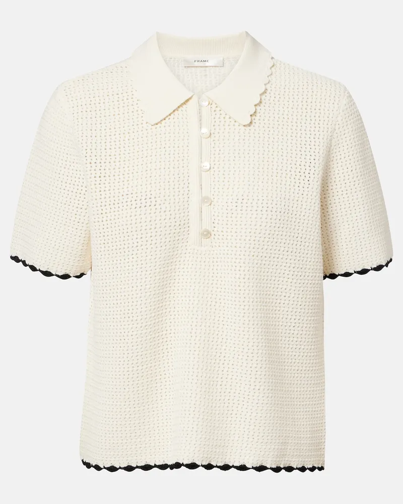 Frame Denim Polo Daybreak in crochet Bianco
