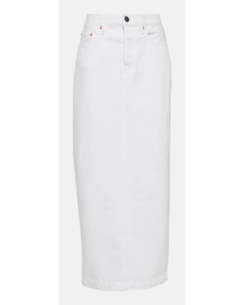WARDROBE.NYC Gonna lunga in denim di cotone Bianco