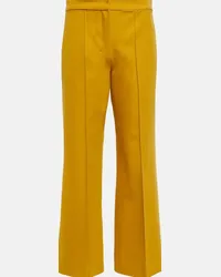 Max Mara Pantaloni Totem a gamba larga con pieghe Giallo