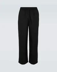 Acne Studios Pantaloni a gamba larga e vita media Nero