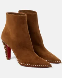 Christian Louboutin Stivaletti Vidura in suede con borchie Beige