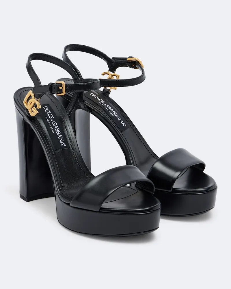 Dolce & Gabbana Sandali platform DG in pelle Nero