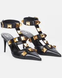 Valentino Garavani Pumps slingback Roman Stud in pelle Nero