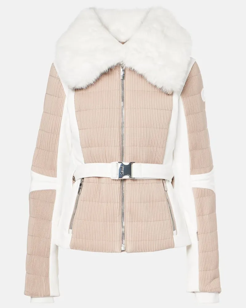 FUSALP Giacca da sci Gitu con pelliccia sintetica Multicolore