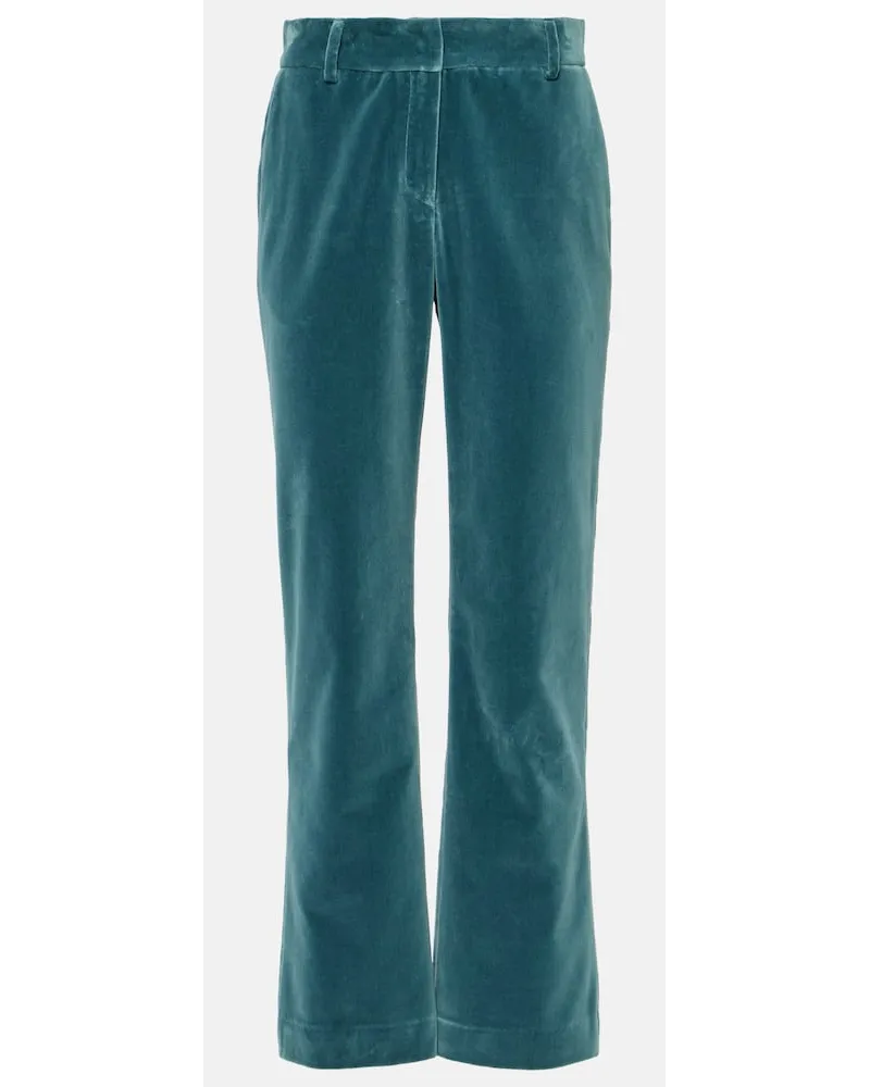 La DoubleJ Pantaloni flared 24/7 in velluto di cotone Blu