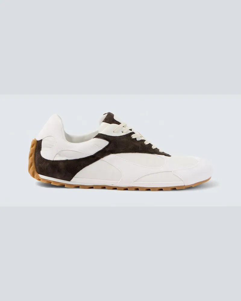 Bottega Veneta Sneakers Orbit Flash con suede Bianco