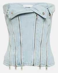 Dion Lee Top di jeans Blu