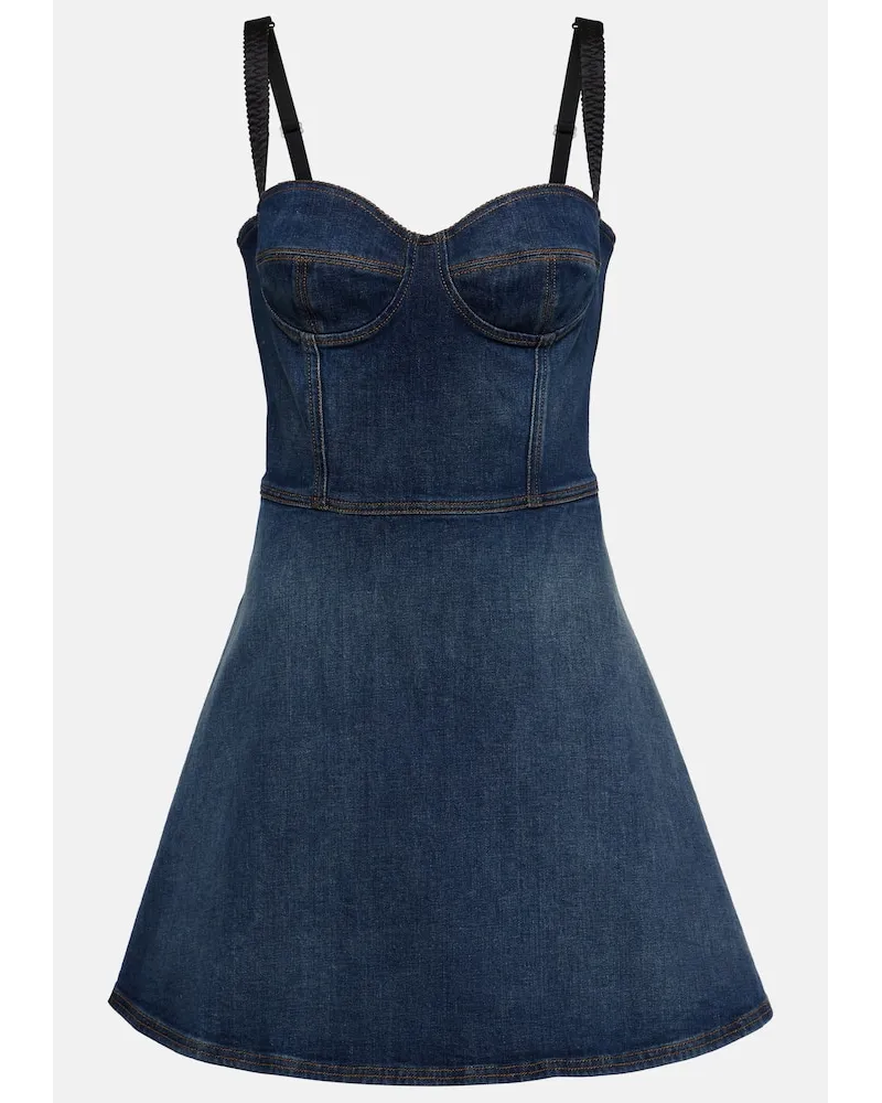 Dolce & Gabbana Miniabito bustier di jeans Blu