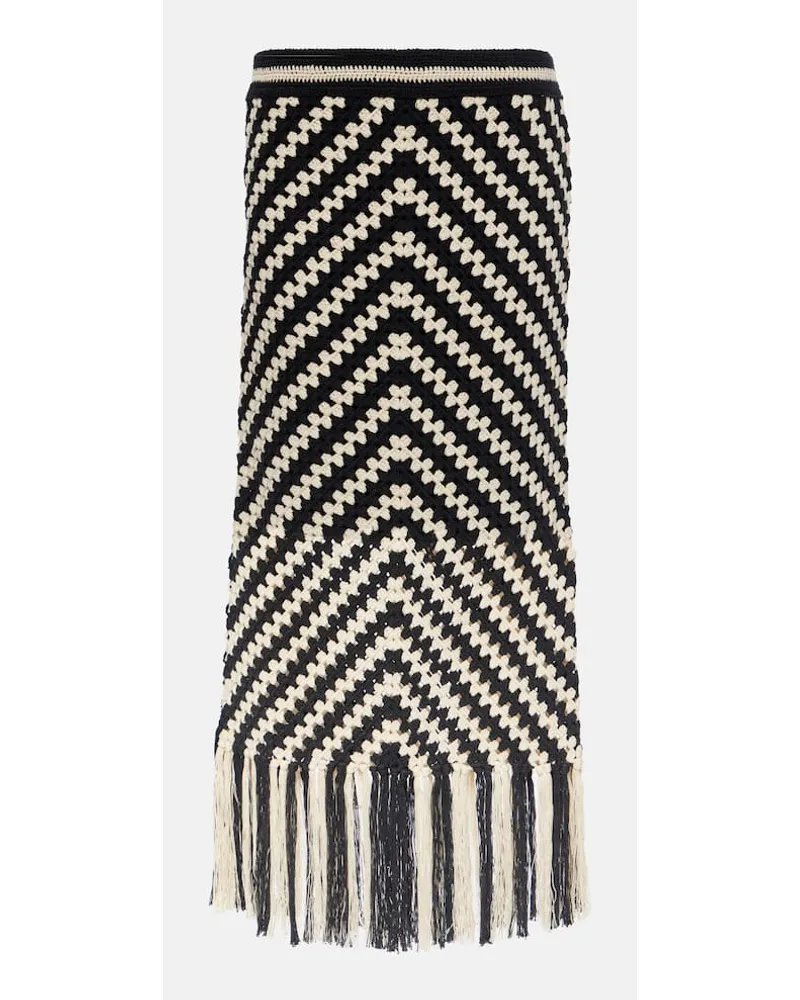 Zimmermann Gonna midi Halliday in crochet di cotone Multicolore