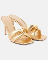 Gianvito Rossi Mules Amour 85 in pelle metallizzata Oro