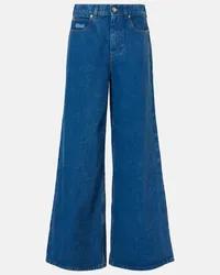 Marni Jeans a gamba larga con logo Blu