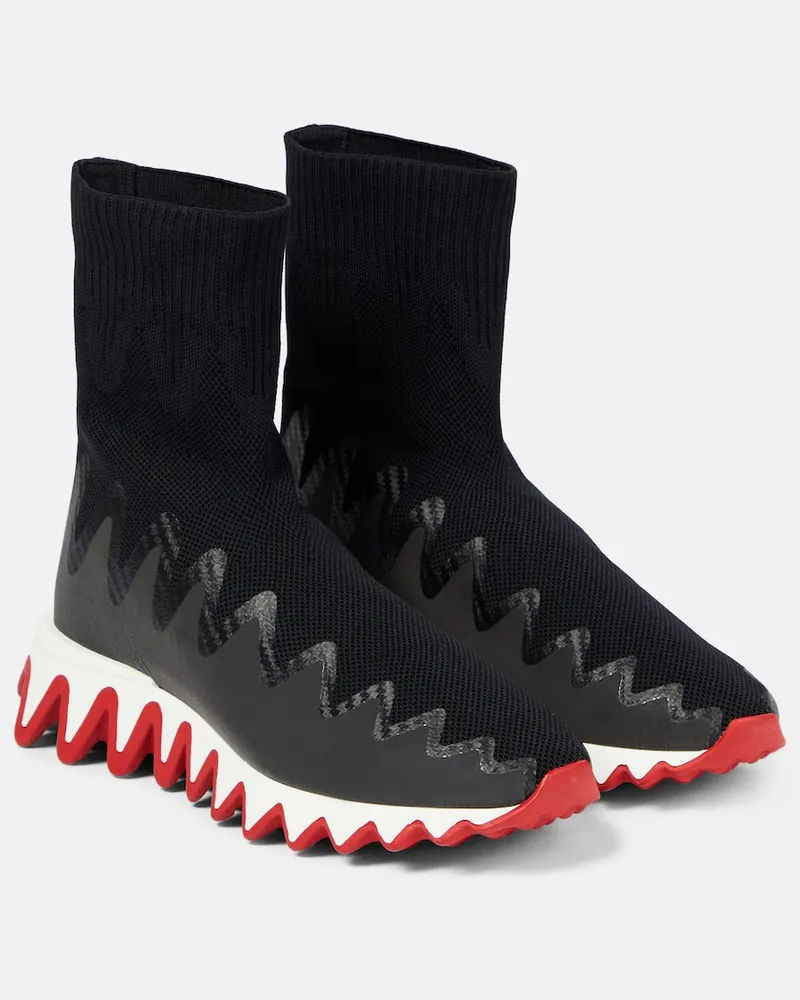 Christian Louboutin Sneakers Sharky con silhouette a calza Nero