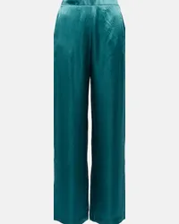 Max Mara Pantaloni a gamba larga Fischio a vita alta Blu