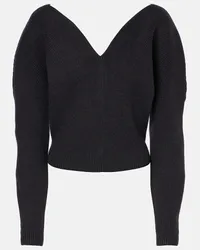 Alaïa Alaïa Pullover Heart in misto lana Nero