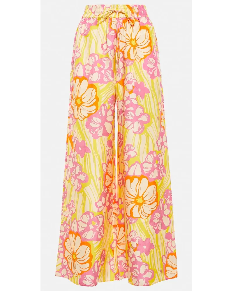 ALEMAIS AlÃ©mais Pantaloni Fenella in seta a vita alta Multicolore