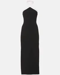 Roland Mouret Abito midi con scollo all’americana Nero