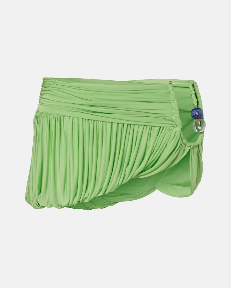 Christopher Esber Minigonna in jersey con cut-out Verde