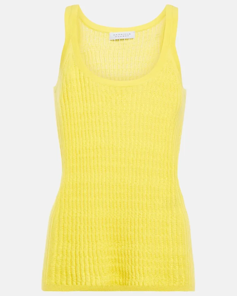 Gabriela Hearst Tank top Graham in cashmere e seta Giallo