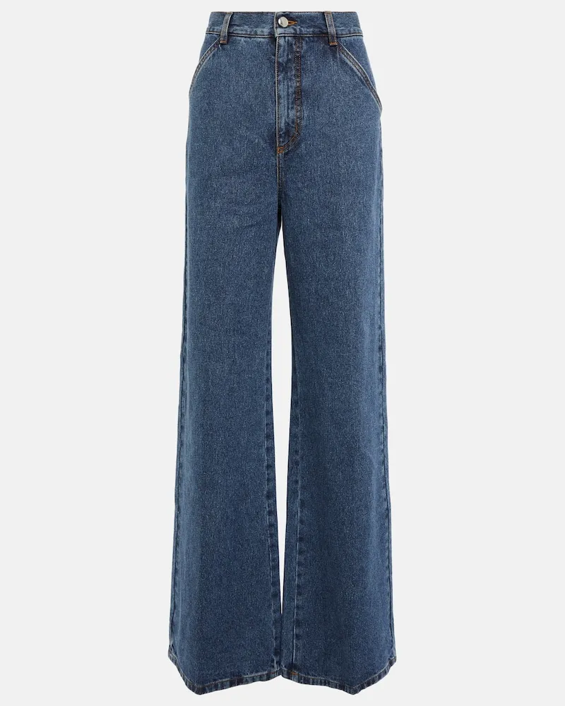 Chloé Chloé Jeans a gamba larga e vita alta Blu