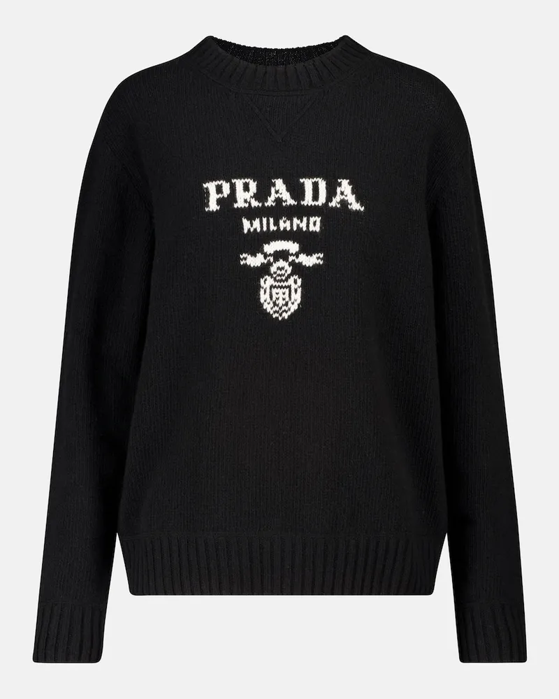 Prada Pullover in lana e cashmere Nero