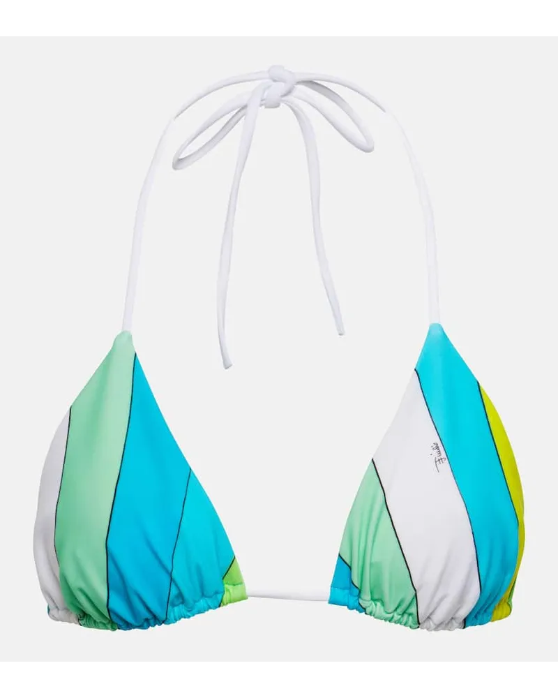 Emilio Pucci Top bikini con stampa Multicolore