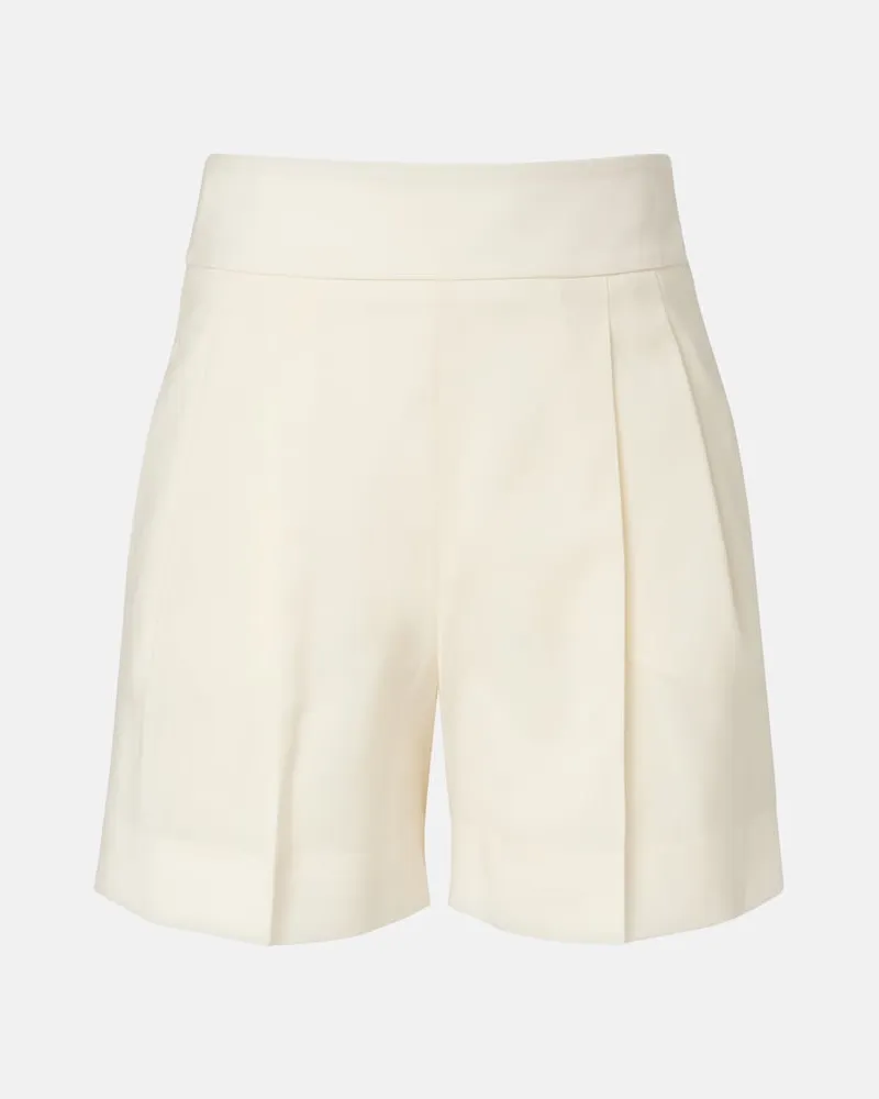 Max Mara Shorts in lana vergine Bianco