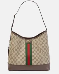 Gucci Borsa a spalla Ophidia GG Medium Marrone