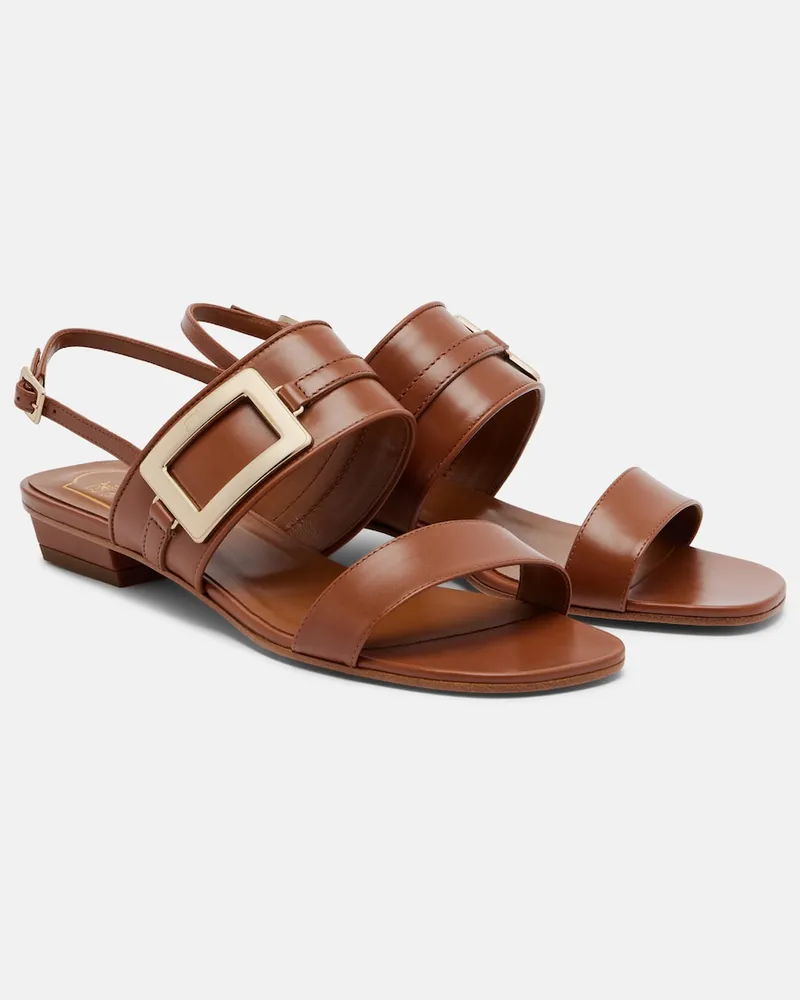 Roger Vivier Sandali slingback in pelle Marrone