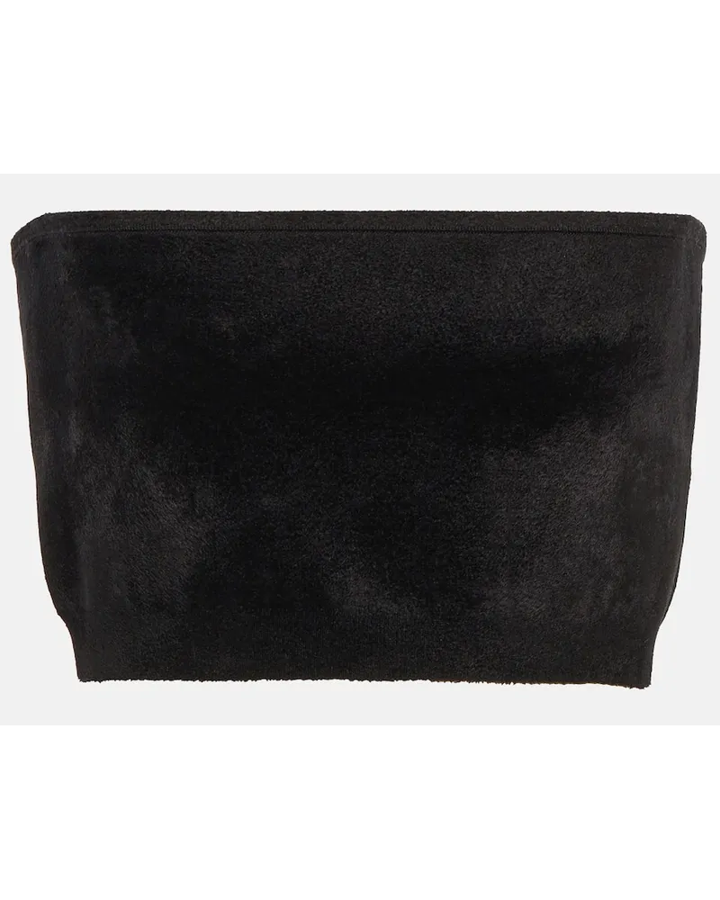 Alaïa AlaÃ¯a Top a fascia in velluto Nero