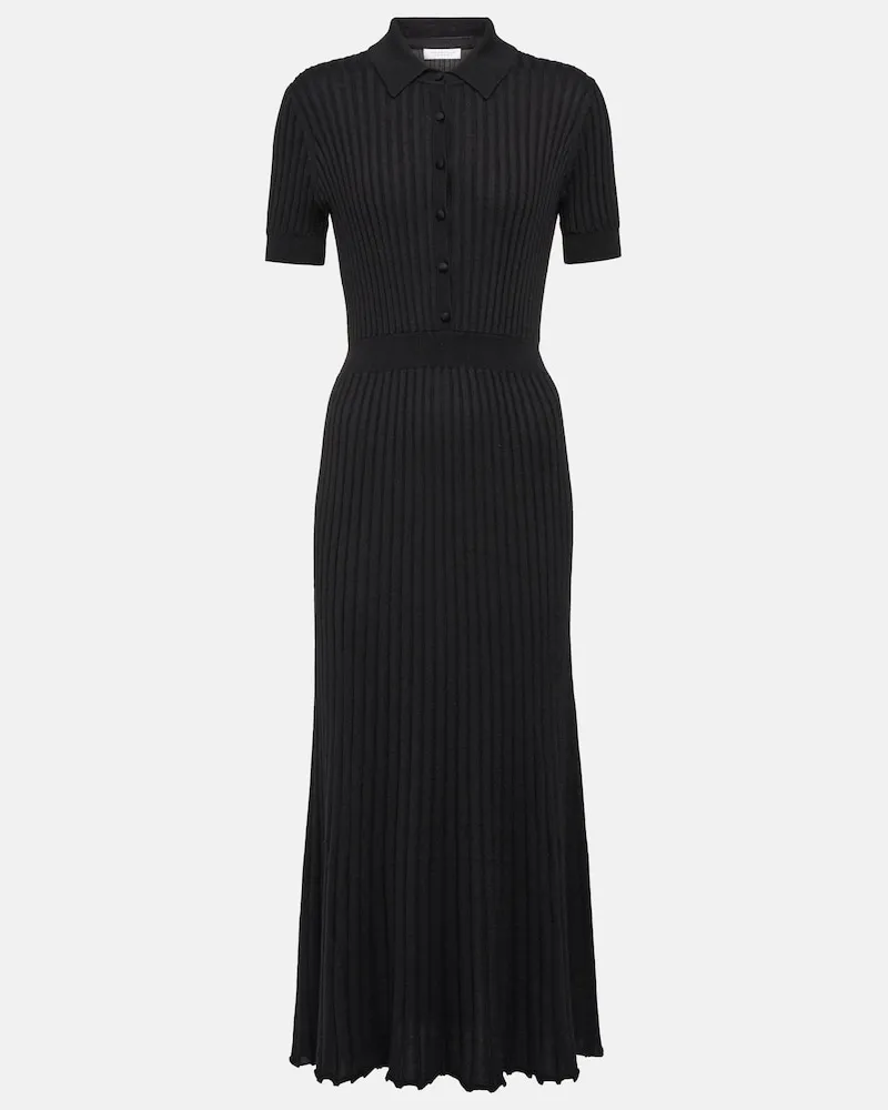 Gabriela Hearst Abito midi Amor in seta e cashmere Nero