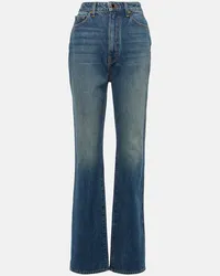 KHAITE Jeans regular Danielle a vita alta Blu