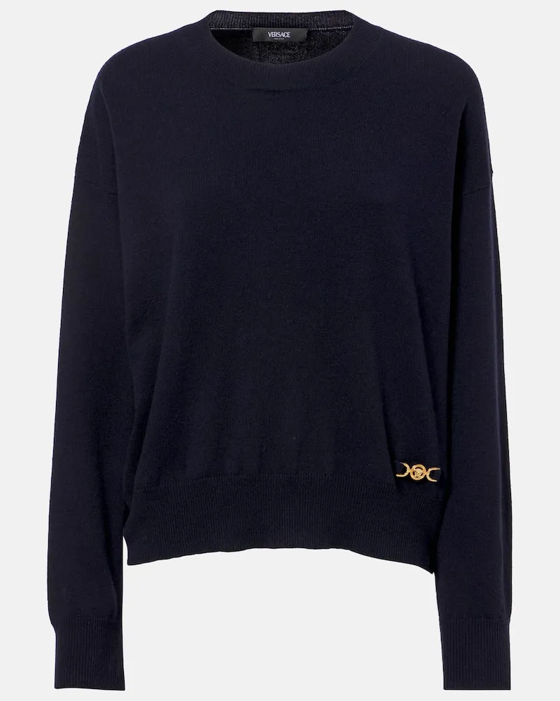 Versace Pullover Medusa â95 in misto lana e cashmere Blu